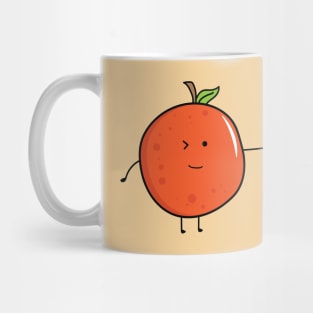 funny fruits orange and lemon drinking juice together Mug